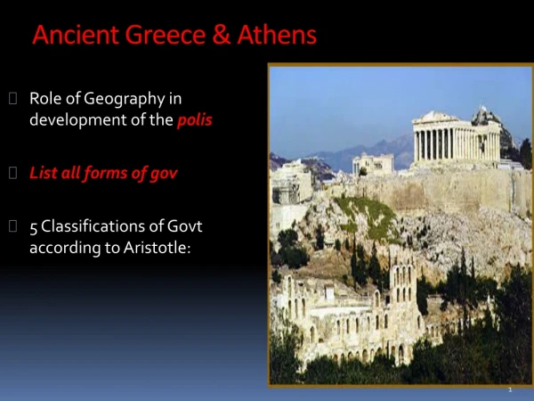 Ancient Greece &amp; Athens