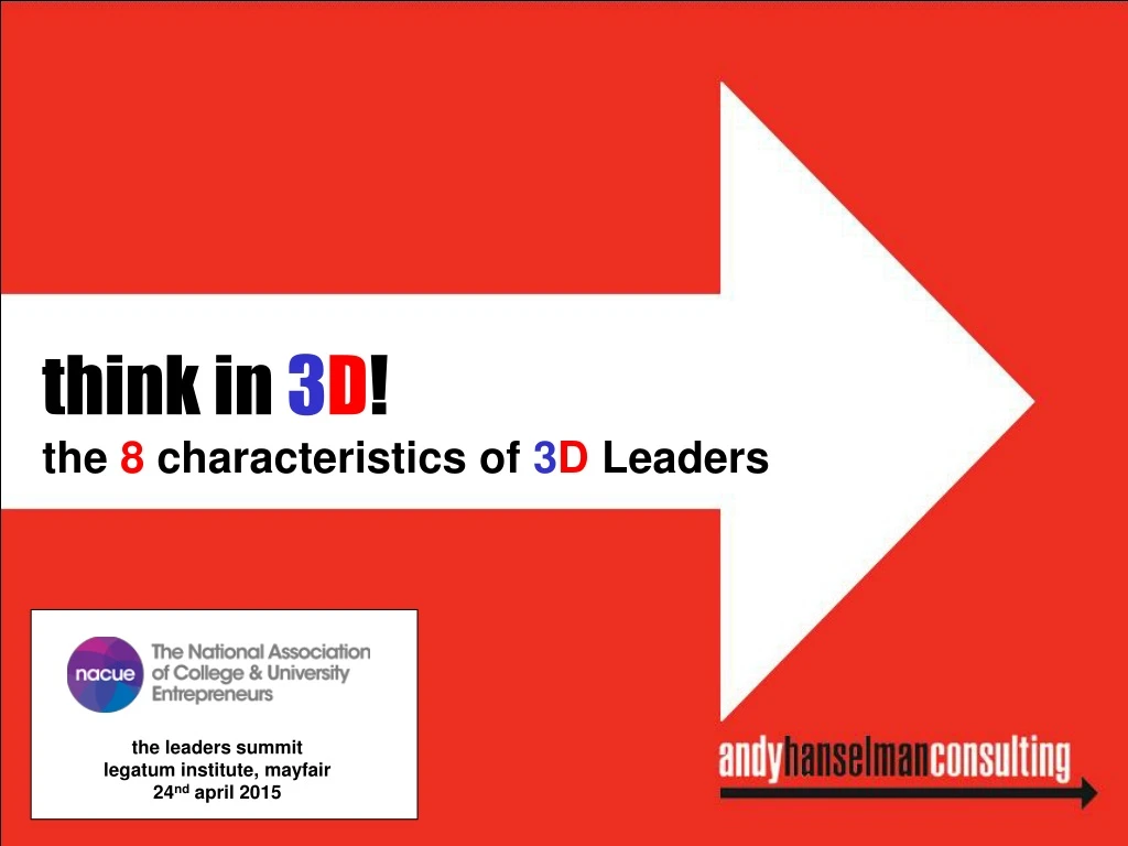 think in 3 d the 8 characteristics of 3 d leaders