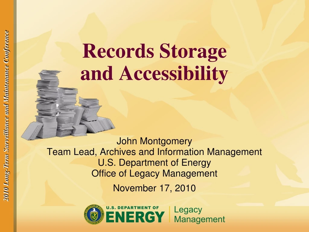 records storage and accessibility