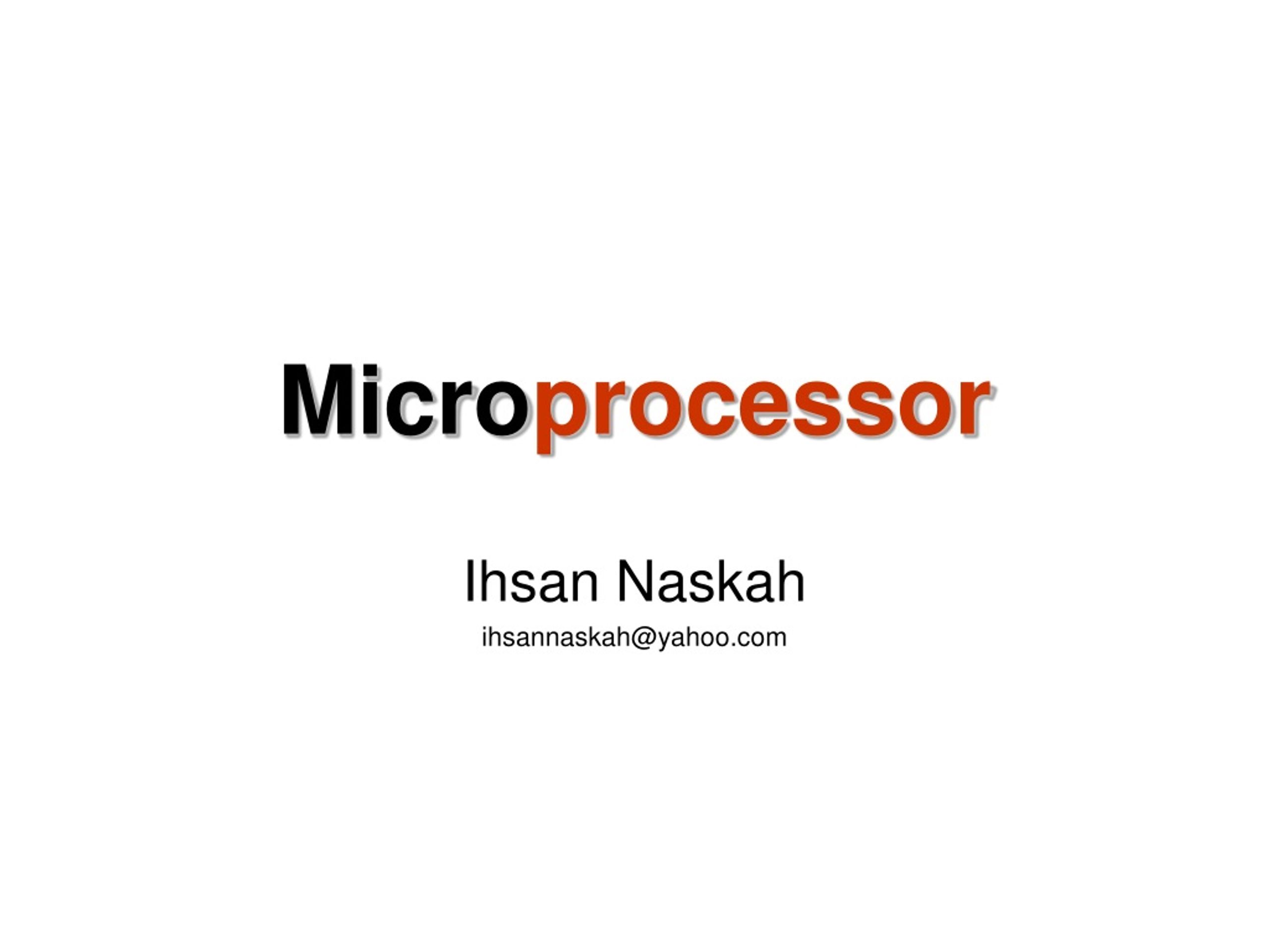 Processor Terminologies and Evolution - slide 1