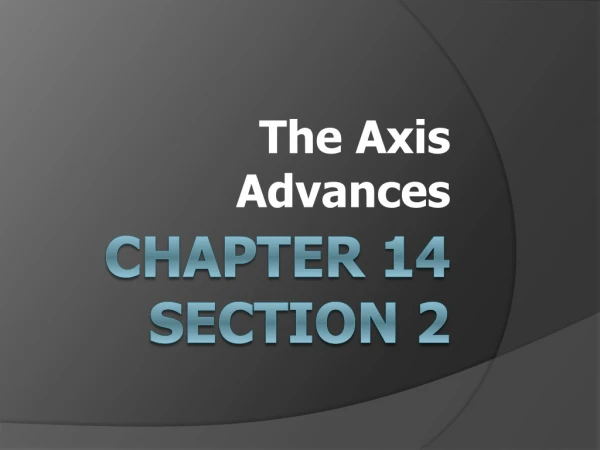 Chapter 14 Section 2