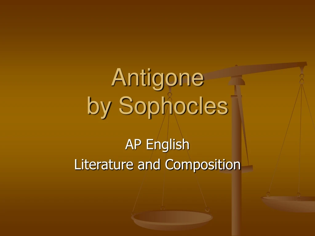 antigone by sophocles