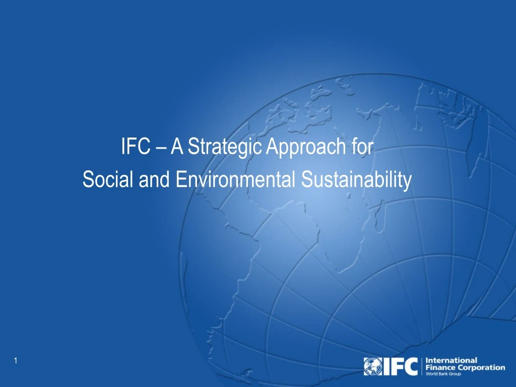 ifc a strategic approach for social and environmental sustainability