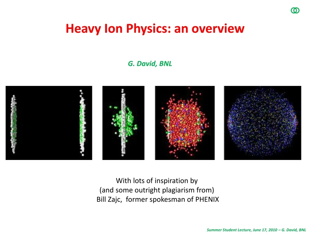 heavy ion physics an overview