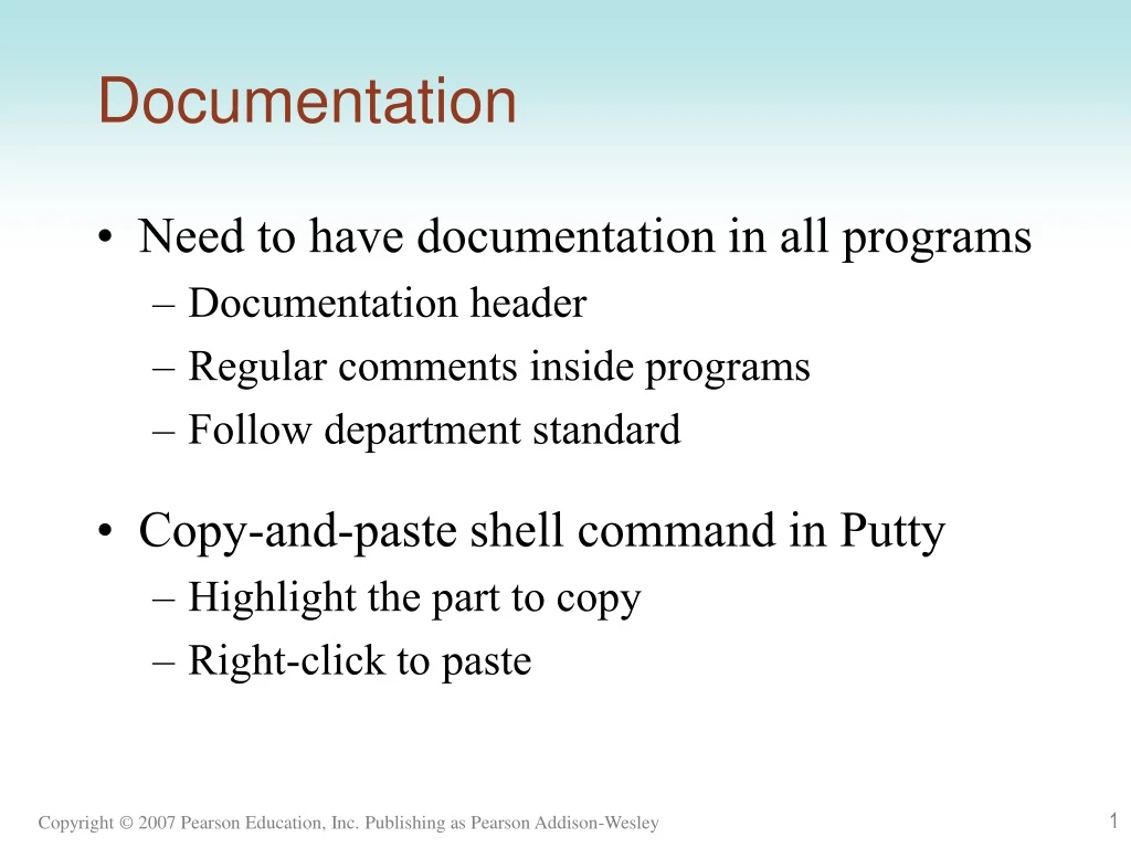 documentation