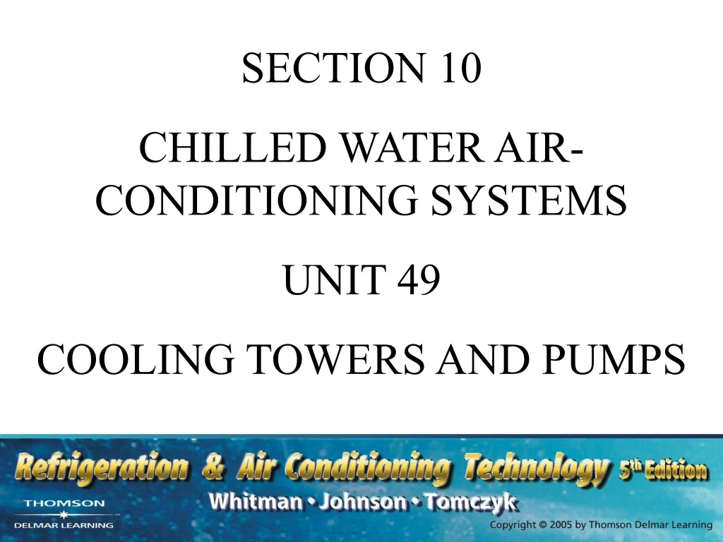 section 10 chilled water air conditioning systems