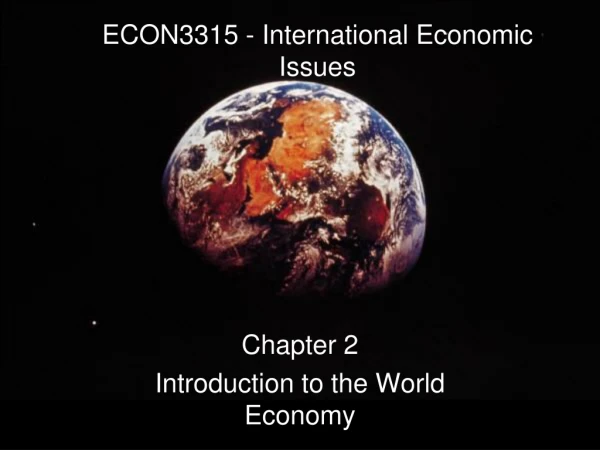 ECON3315 - International Economic Issues