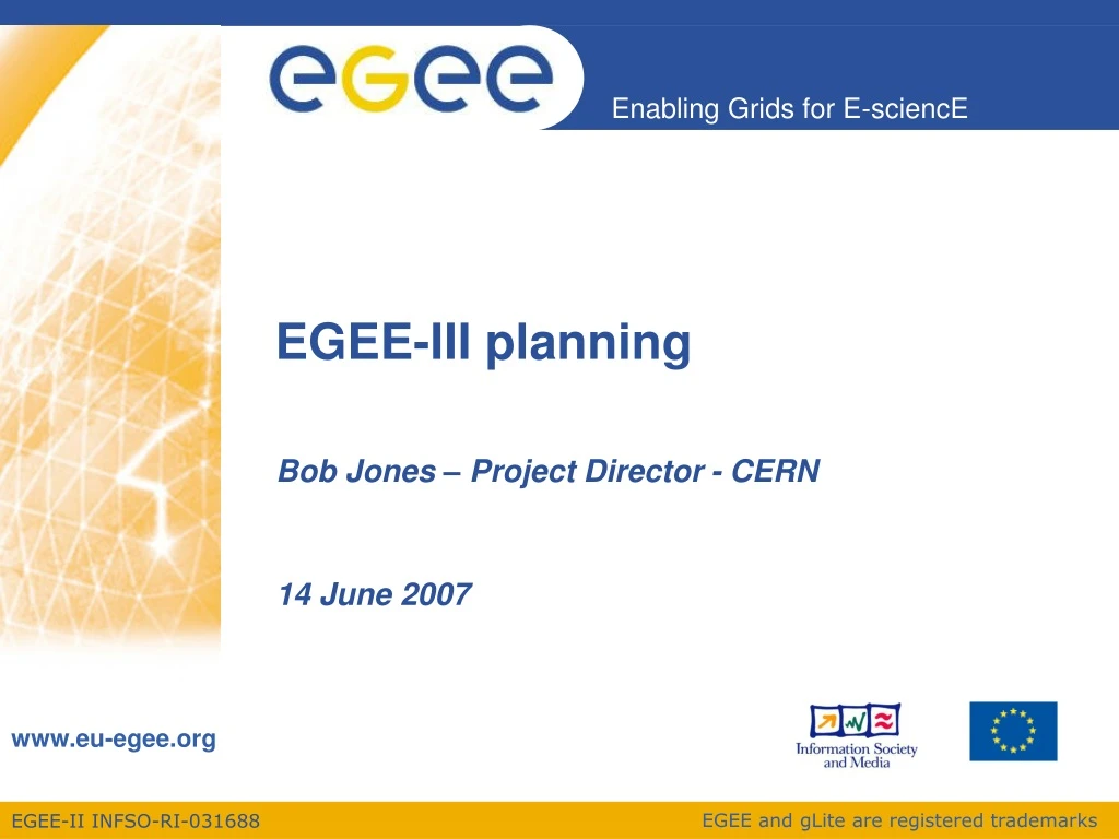 egee iii planning