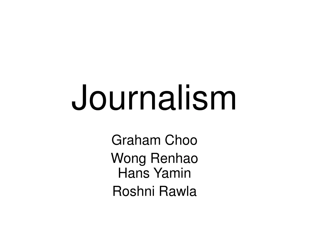 journalism