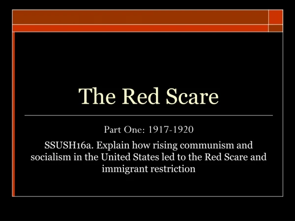 The Red Scare