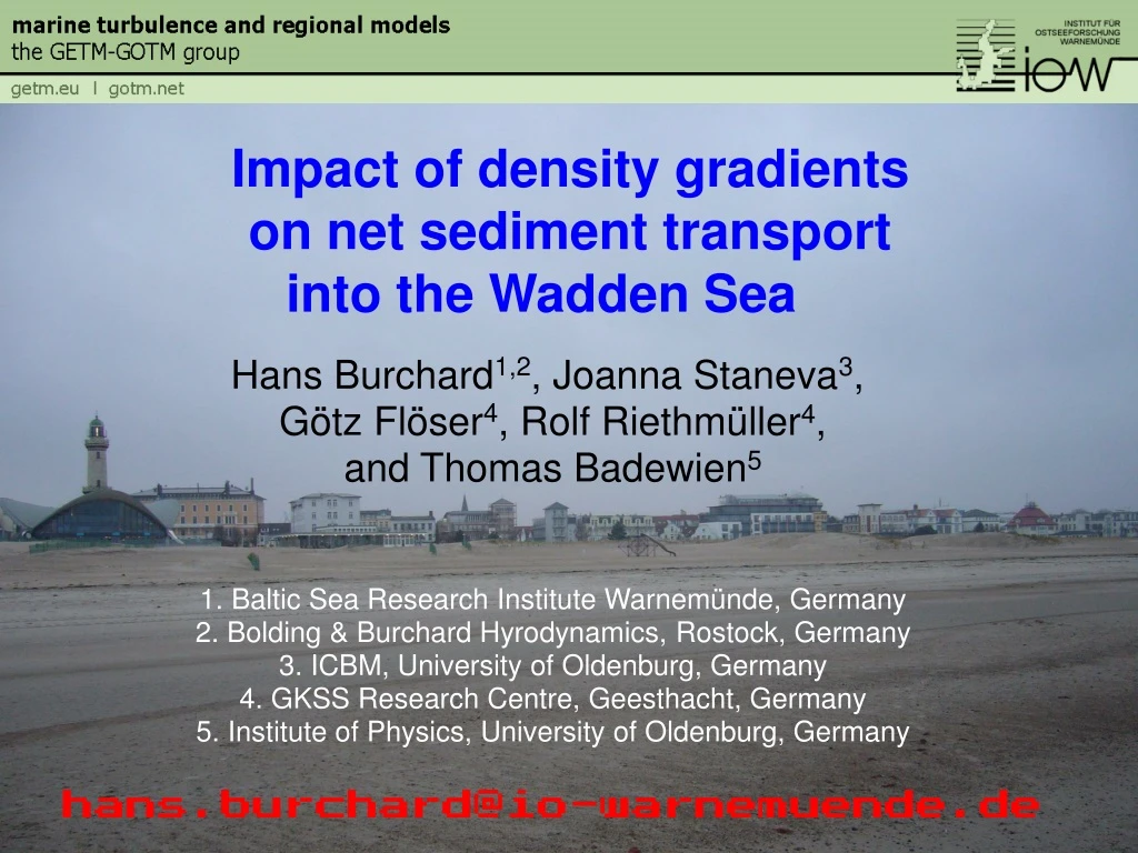 impact of density gradients on net sediment