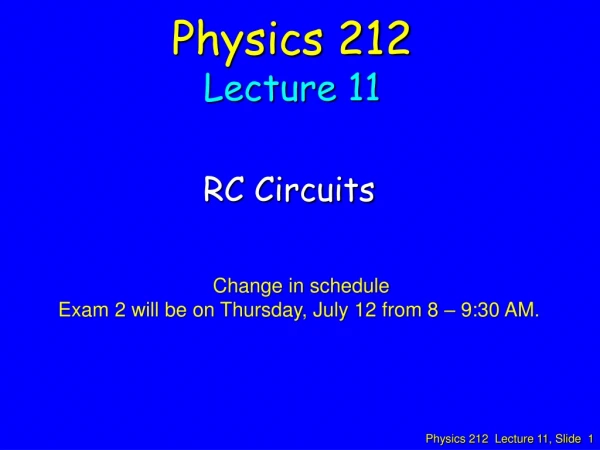 Physics 212 Lecture 11