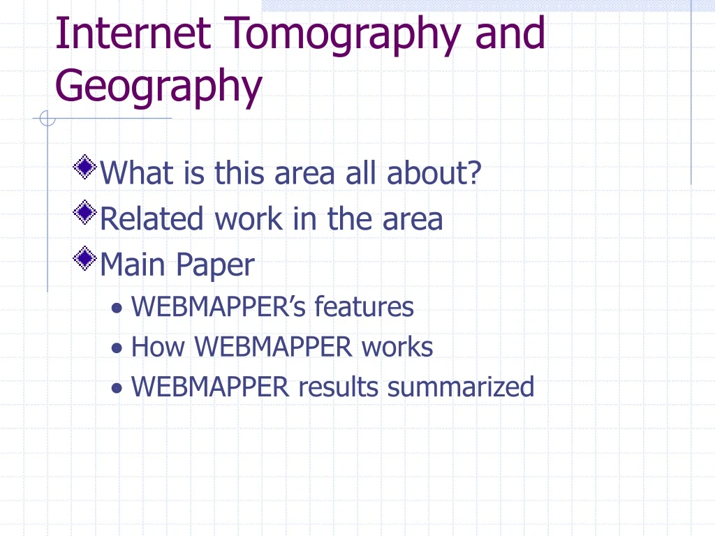 internet tomography and geography