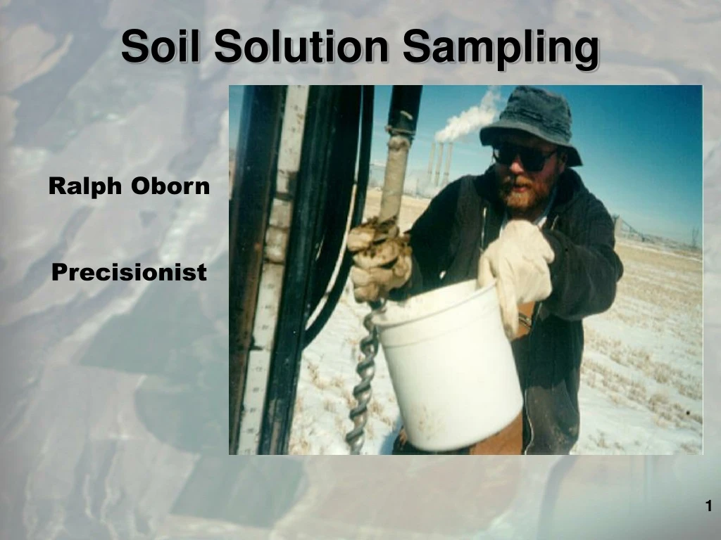 soil solution sampling