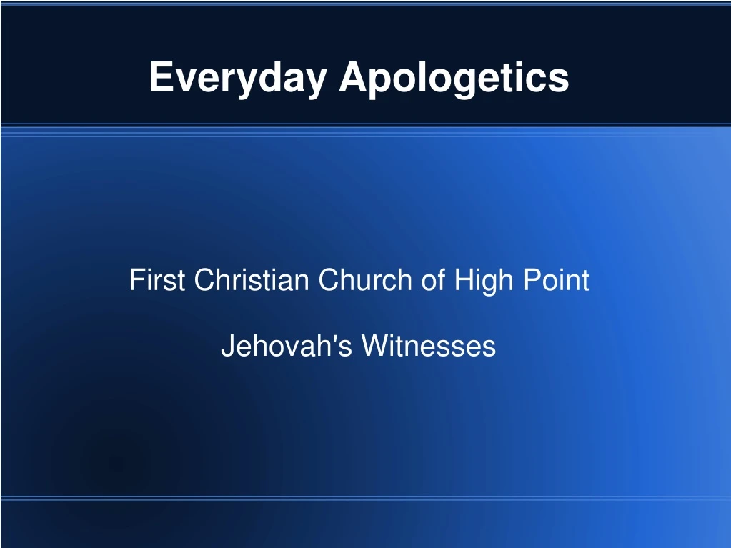 first christian church of high point jehovah s witnesses