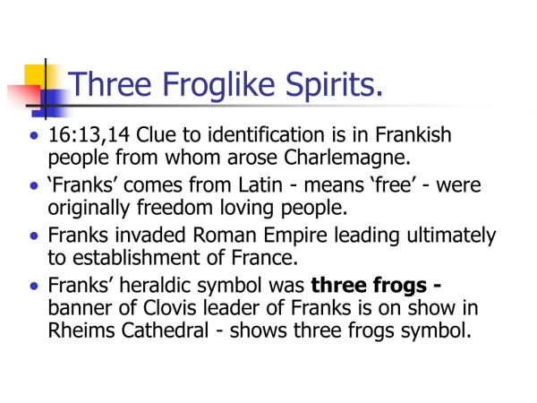 Three Froglike Spirits.