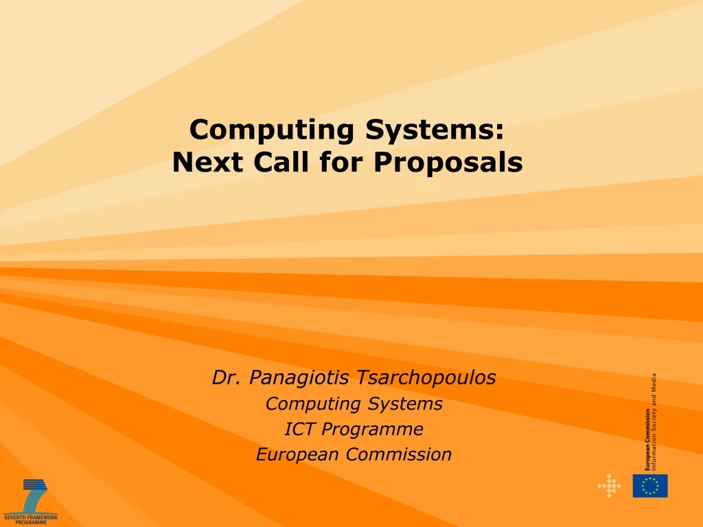 computing systems next call for proposals