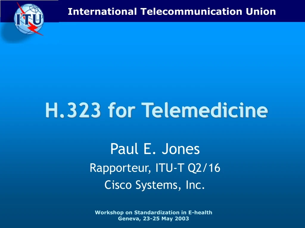 h 323 for telemedicine