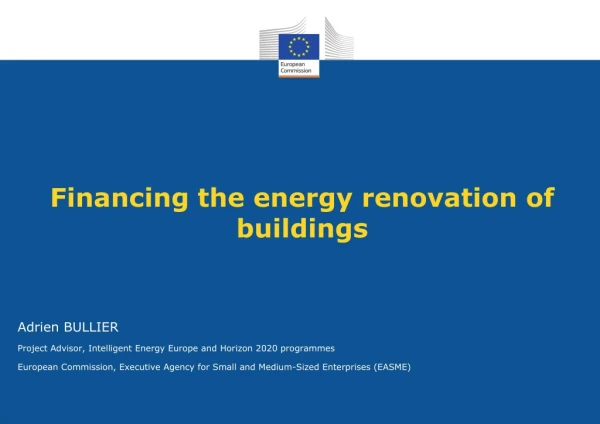 Financing the energy renovation of buildings