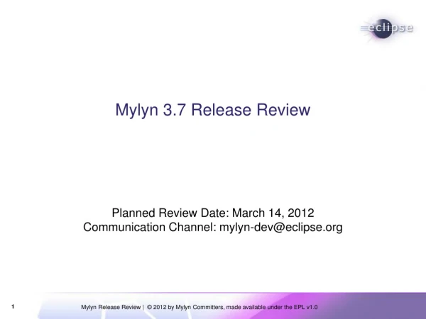 Mylyn 3.7 Release Review