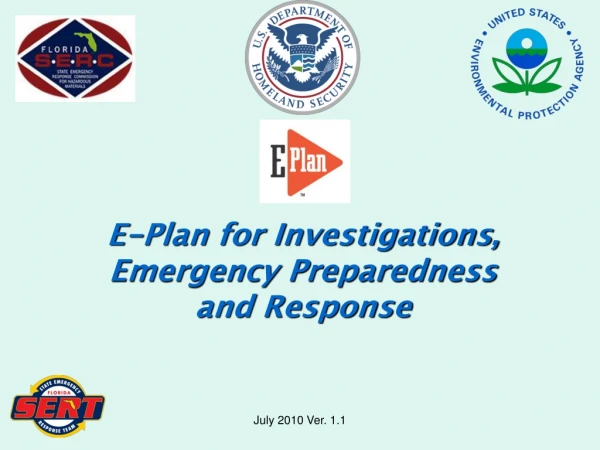 E-Plan for Investigations, Emergency Preparedness and Response