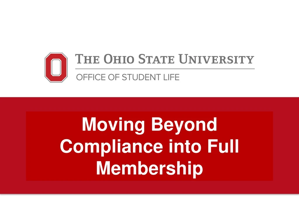 moving beyond compliance into full membership