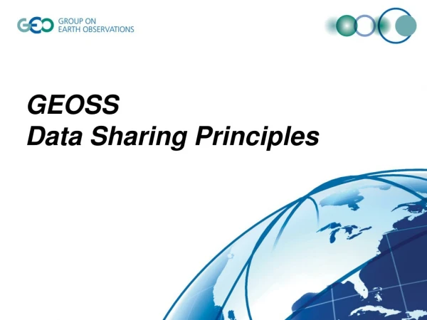 GEOSS Data Sharing Principles