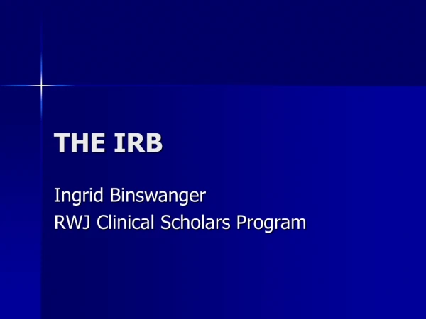 THE IRB
