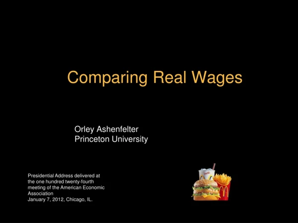 Comparing Real Wages