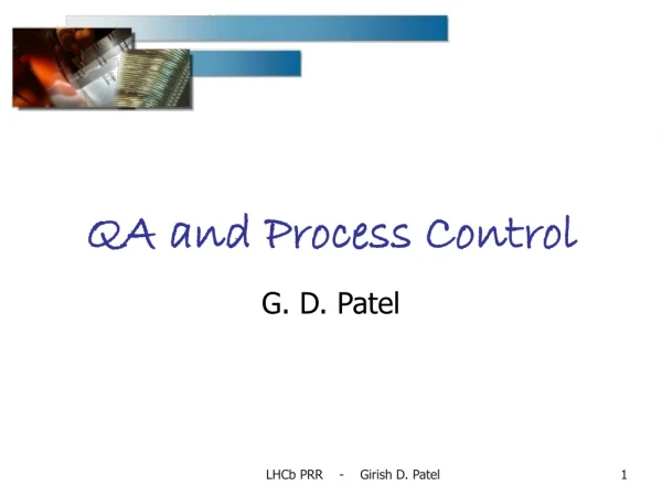 QA and Process Control