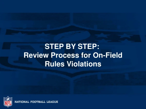 STEP BY STEP:   Review Process for On-Field Rules Violations