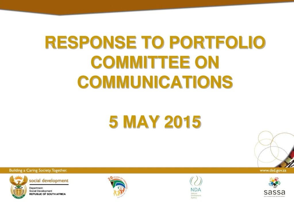 response to portfolio committee on communications