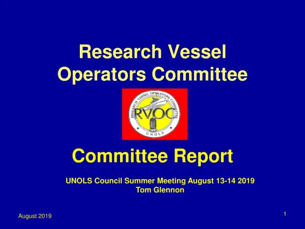 Research Vessel Operators Committee