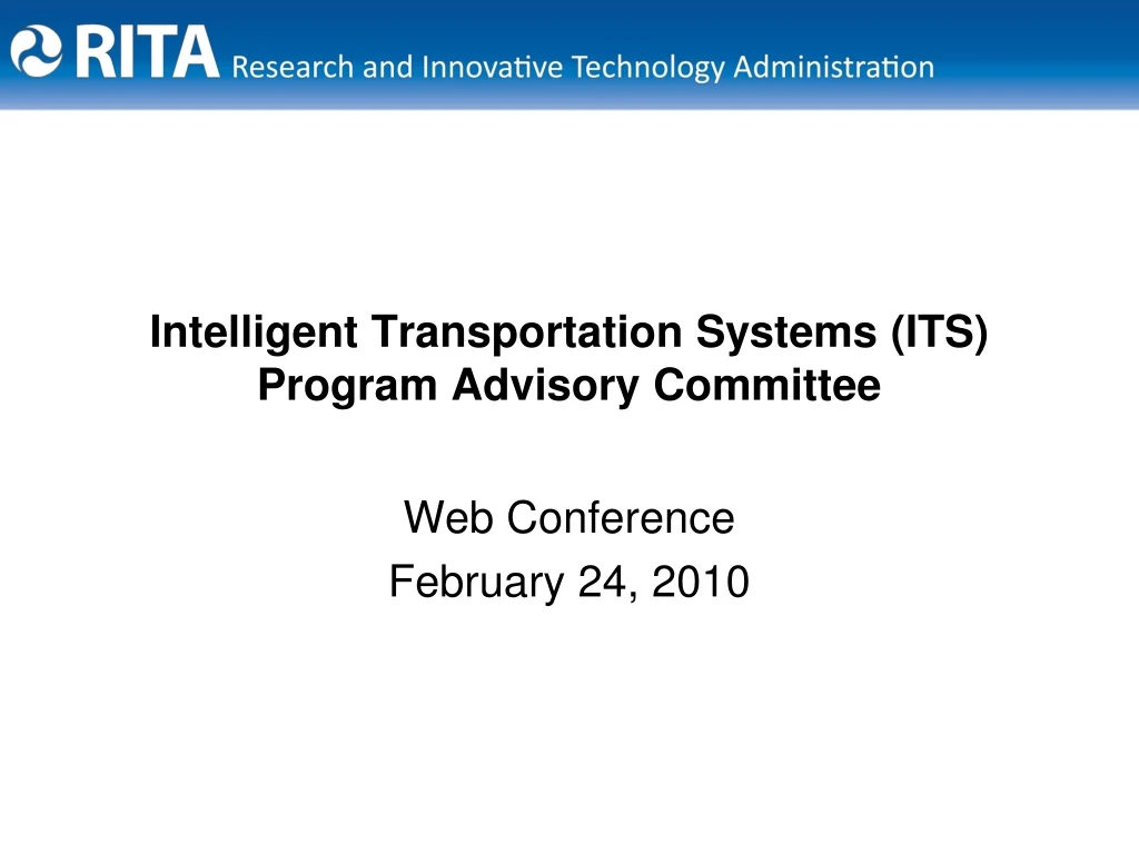 intelligent transportation systems its program advisory committee