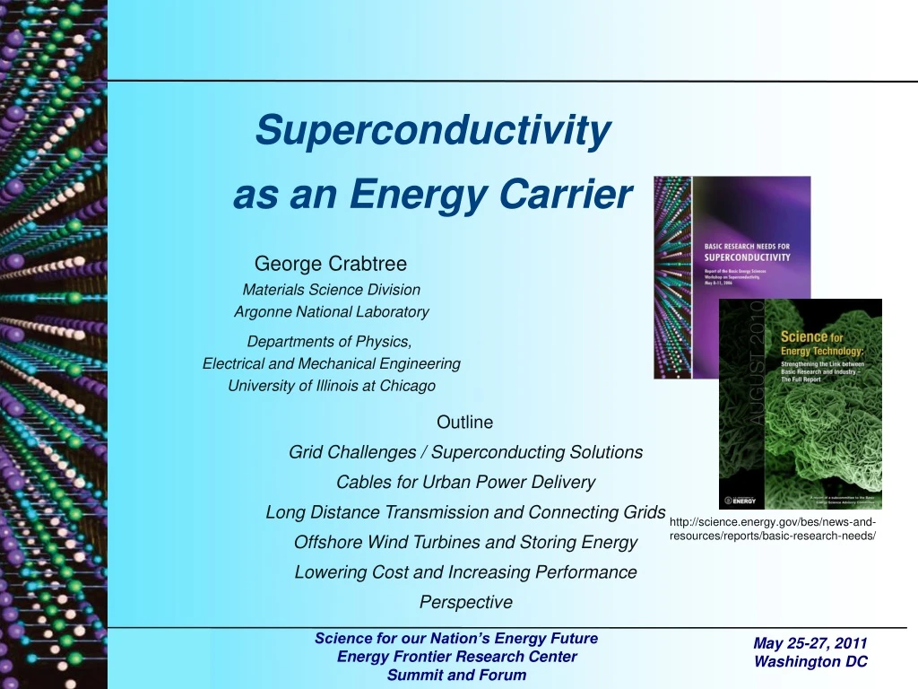 superconductivity as an energy carrier