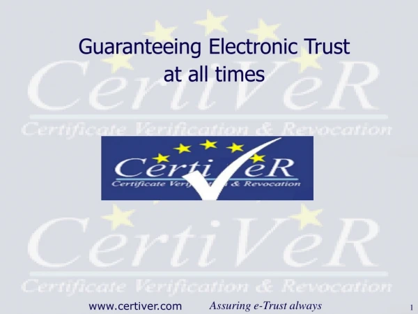 Guaranteeing Electronic Trust at all times