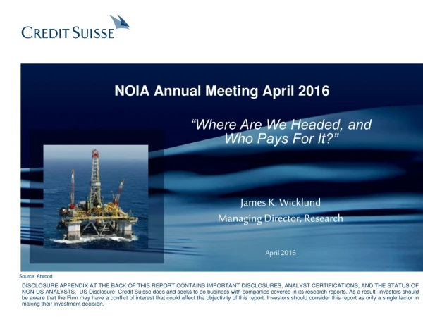 NOIA Annual Meeting April 2016