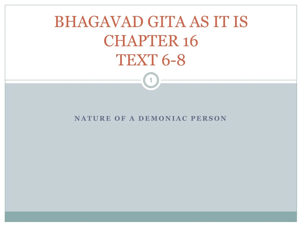 bhagavad gita as it is chapter 16 text 6 8