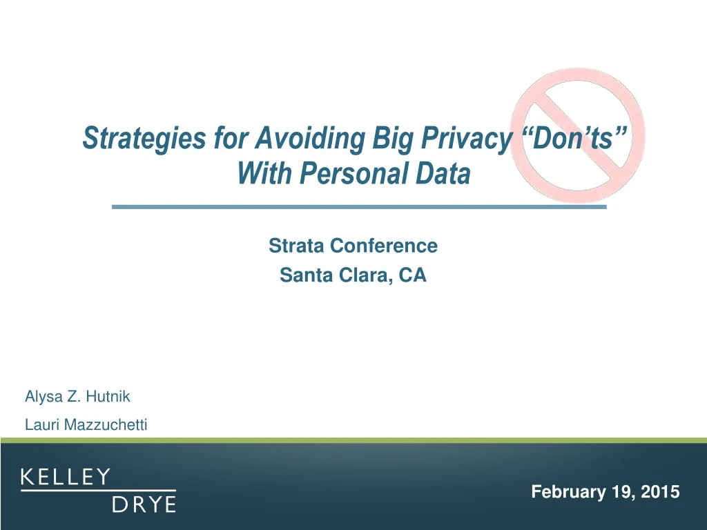 strategies for avoiding big privacy don ts with personal data