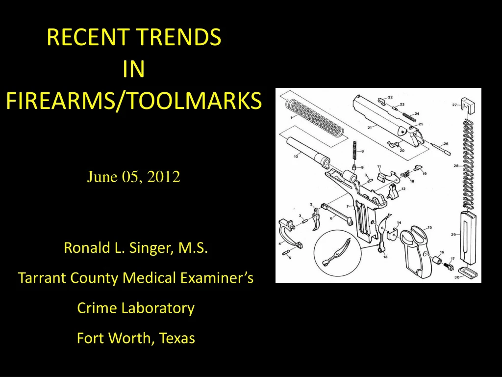 recent trends in firearms toolmarks