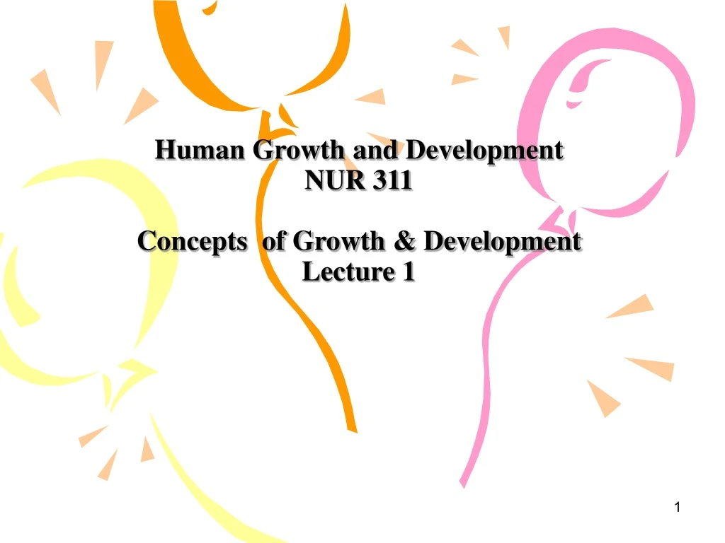 human growth and development nur 311 concepts of growth development lecture 1