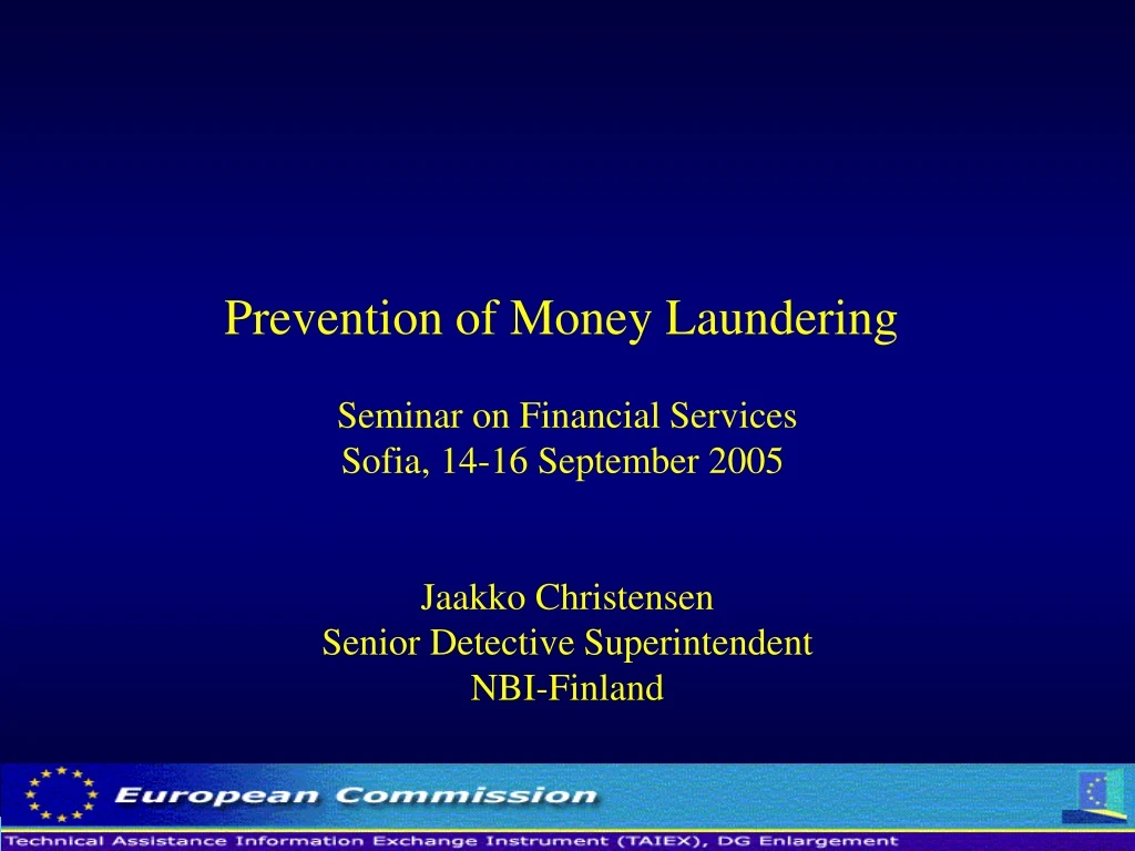 prevention of money laundering seminar