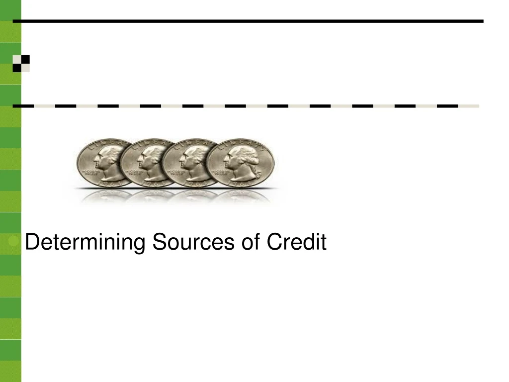 determining sources of credit