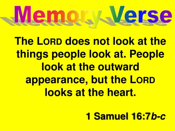 Memory Verse