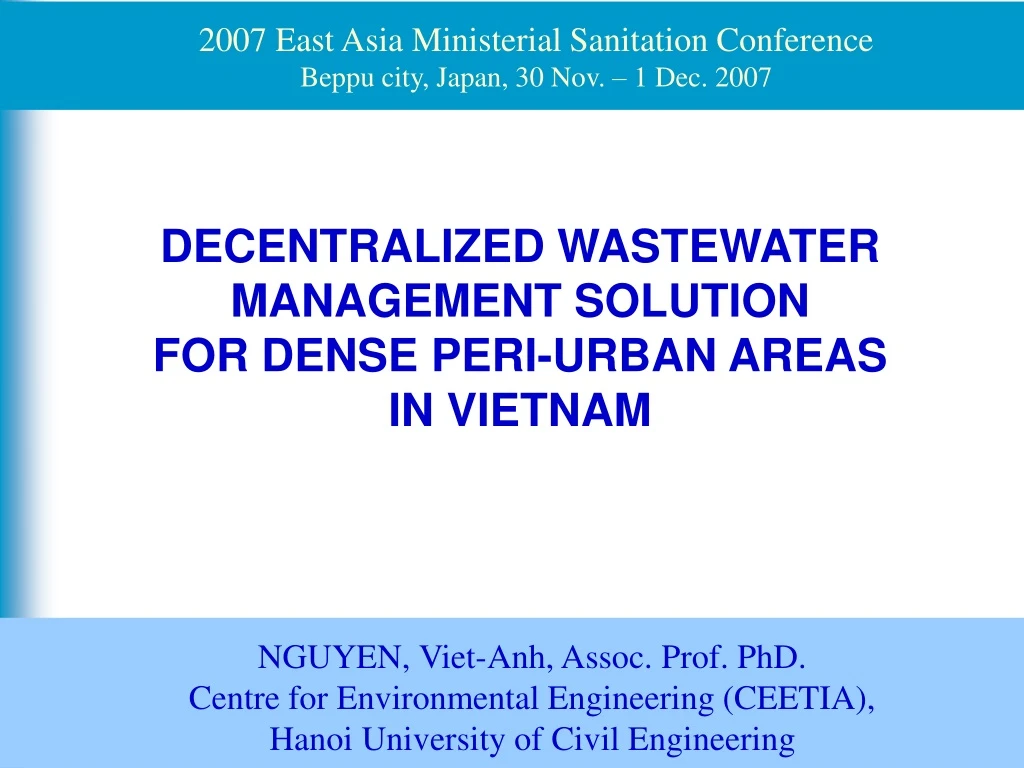 decentralized wastewater management solution for dense peri urban areas in vietnam