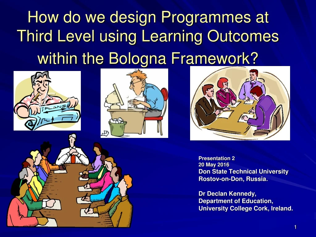 how do we design programmes at third level using learning outcomes within the bologna framework