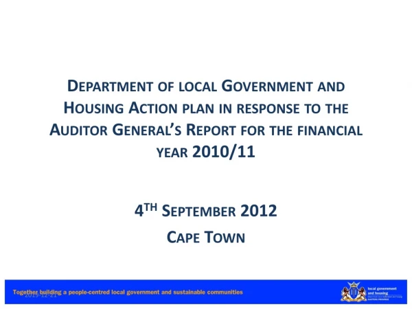 4 th  September 2012 Cape Town