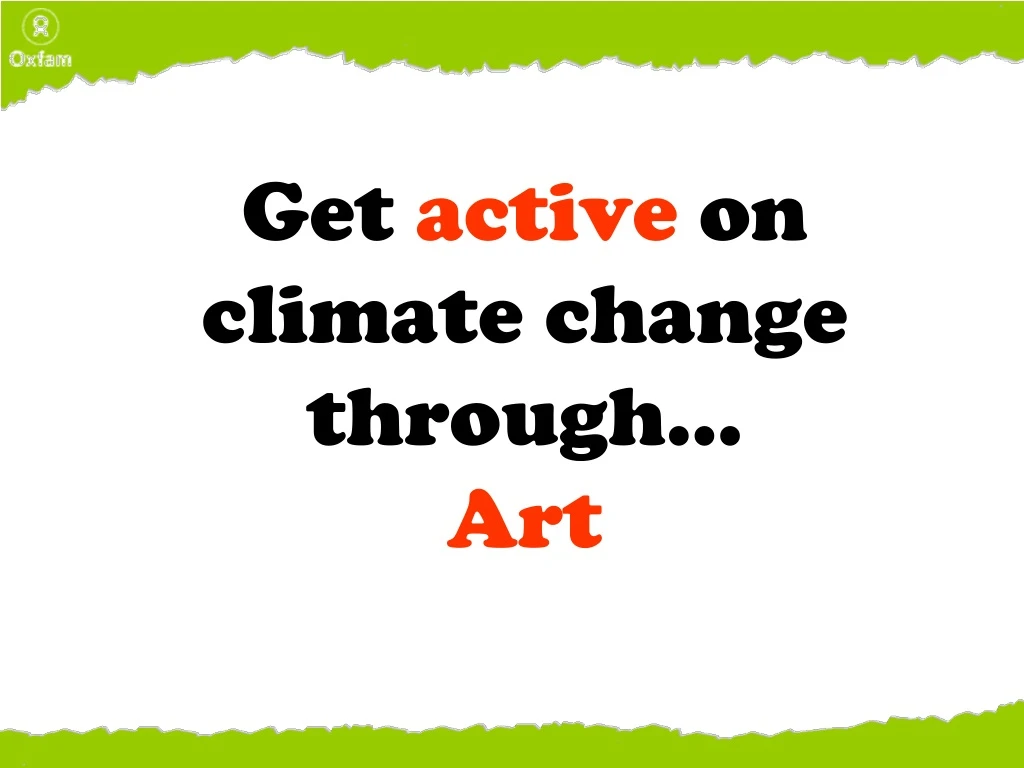 get active on climate change through art