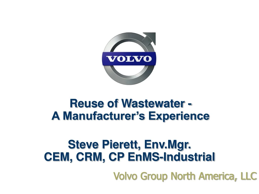 reuse of wastewater a manufacturer s experience