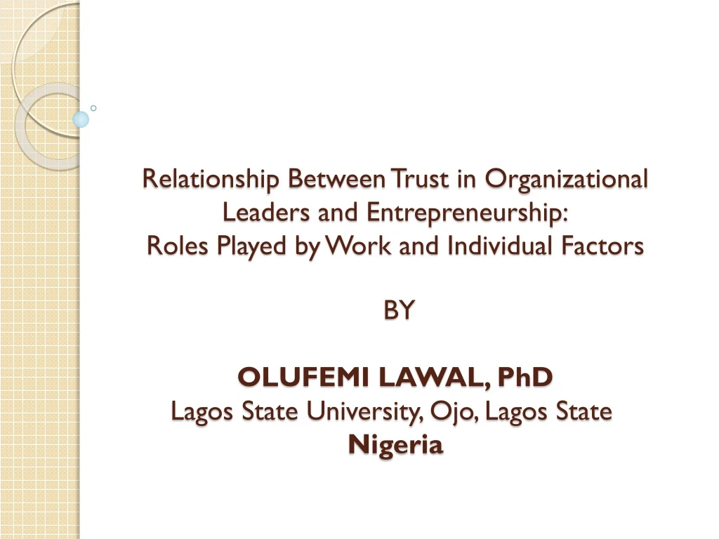 relationship between trust in organizational